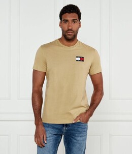Tommy Jeans: Бежевая футболка 