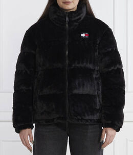 Tommy Jeans: Чёрный пуховик 