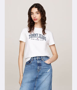 Tommy Jeans: Белая футболка 