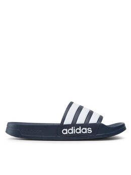 Adidas: Синие шлёпанцы 
