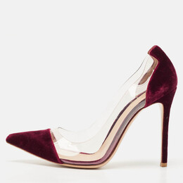 Gianvito Rossi: Бордовые туфли  Plexi
