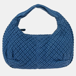 Bottega Veneta: Голубая сумка  Intrecciato