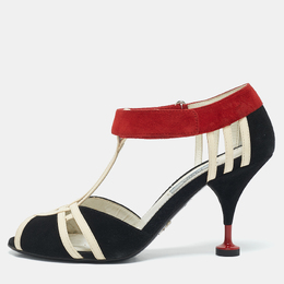 Prada: Чёрные сандалии 