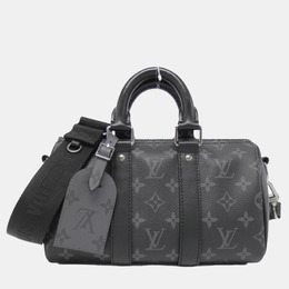 Louis Vuitton: Чёрная сумка  Keepall