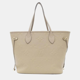 Louis Vuitton: Бежевая сумка  Neverfull MM