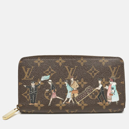 Louis Vuitton: Коричневый кошелёк  Zippy