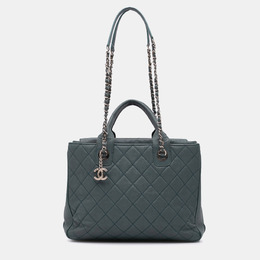 Chanel: Голубая сумка-шоппер 
