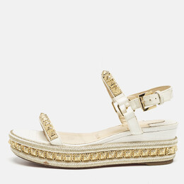 Christian Louboutin: Белые сандалии 
