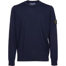 Stone Island: Синий свитер 
