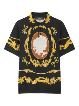 Versace: Чёрное поло  Medusa