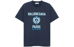 Balenciaga: Тёмная футболка 