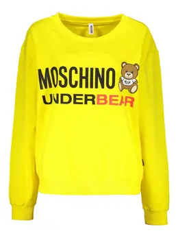 Moschino: Жёлтый свитшот  Teddy Bear