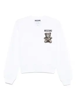 Moschino: Белый свитшот  Teddy Bear