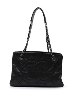 CHANEL Pre-Owned: Чёрная сумка-шоппер 