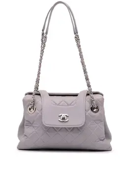 CHANEL Pre-Owned: Серая сумка-шоппер 