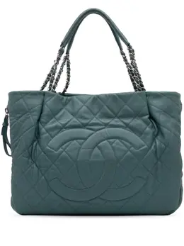 CHANEL Pre-Owned: Голубая сумка-шоппер 