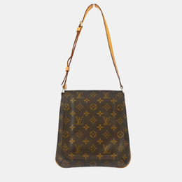Louis Vuitton: Коричневая сумка  Musette