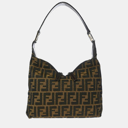 Fendi: Коричневая сумка  Zucca