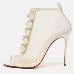 Christian Louboutin: Белые ботинки 