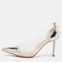 Gianvito Rossi: Серебристые туфли  Plexi