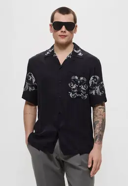 Versace Jeans Couture: Чёрная рубашка 