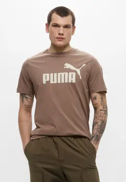 PUMA: Коричневая футболка 