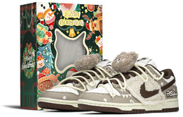 Nike: Кроссовки  Dunk цвета хаки
