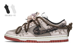 Nike: Фиолетовые кроссовки  Dunk