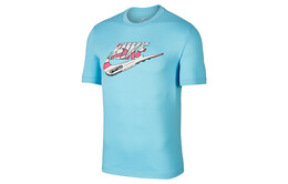 Nike: Голубая футболка 