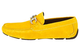 Ferragamo: Жёлтые туфли  Gancini
