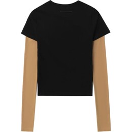 MM6 Maison Margiela: Чёрная футболка 