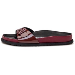 Birkenstock: Бордовые шлёпанцы 