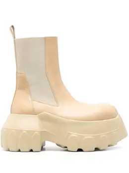 Rick Owens: Бежевые ботинки 