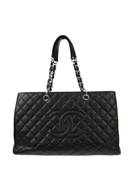 CHANEL Pre-Owned: Чёрная сумка-шоппер 