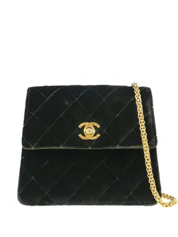 CHANEL Pre-Owned: Тёмная сумка 