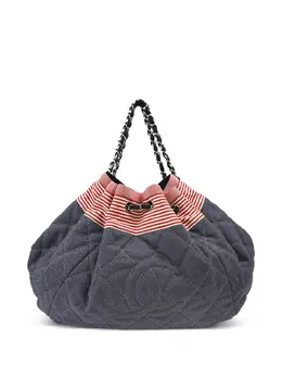 CHANEL Pre-Owned: Голубая сумка-шоппер 