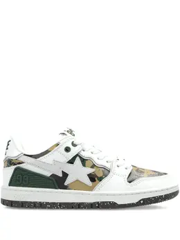 A BATHING APE®: Белые кроссовки 
