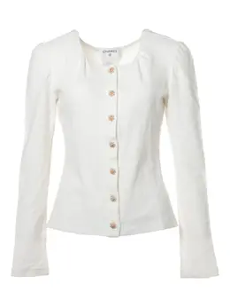 CHANEL Pre-Owned: Белая куртка 