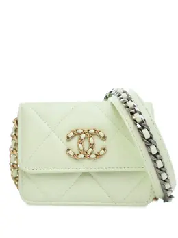 CHANEL Pre-Owned: Зелёная сумка через плечо 