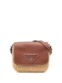 Prada Pre-Owned: Коричневая сумка через плечо 