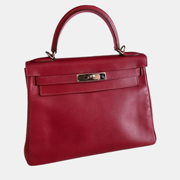 Hermes: Красная сумка  Kelly 28