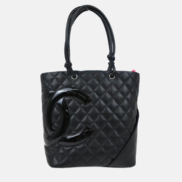 Chanel: Чёрная сумка-шоппер 