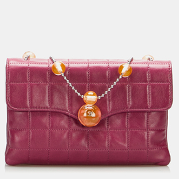 Chanel: Фиолетовая сумка 