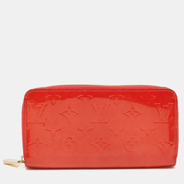 Louis Vuitton: Оранжевый кошелёк  Zippy