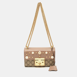 Gucci: Бежевая сумка  GG Supreme