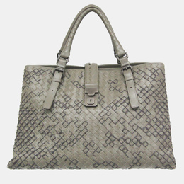 Bottega Veneta: Серая сумка  Intrecciato