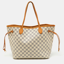Louis Vuitton: Белая сумка  Neverfull MM