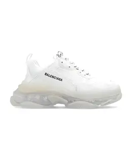 Balenciaga: Белые кроссовки  Triple S