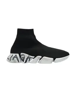 Balenciaga: Чёрные кроссовки  Speed
