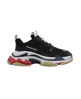 Balenciaga: Чёрные кроссовки  Triple S